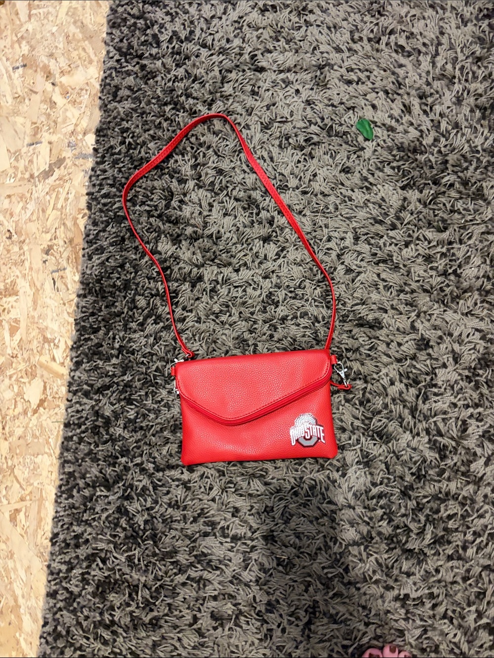 Ohio State Red Crossbody Bag with Team Logo Accent